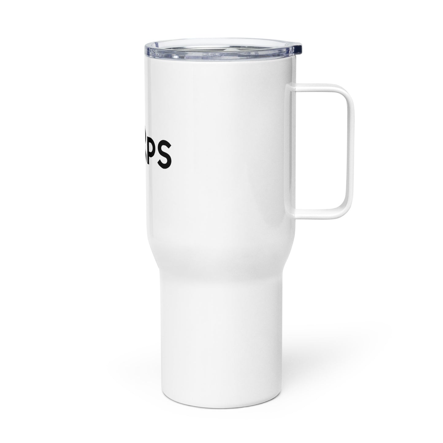 Travel mug with a handle